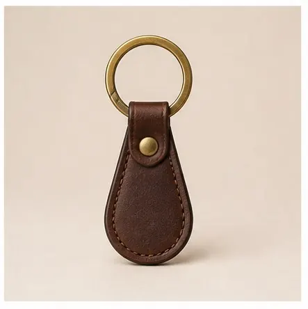 Brass Keyring Fob — Natural